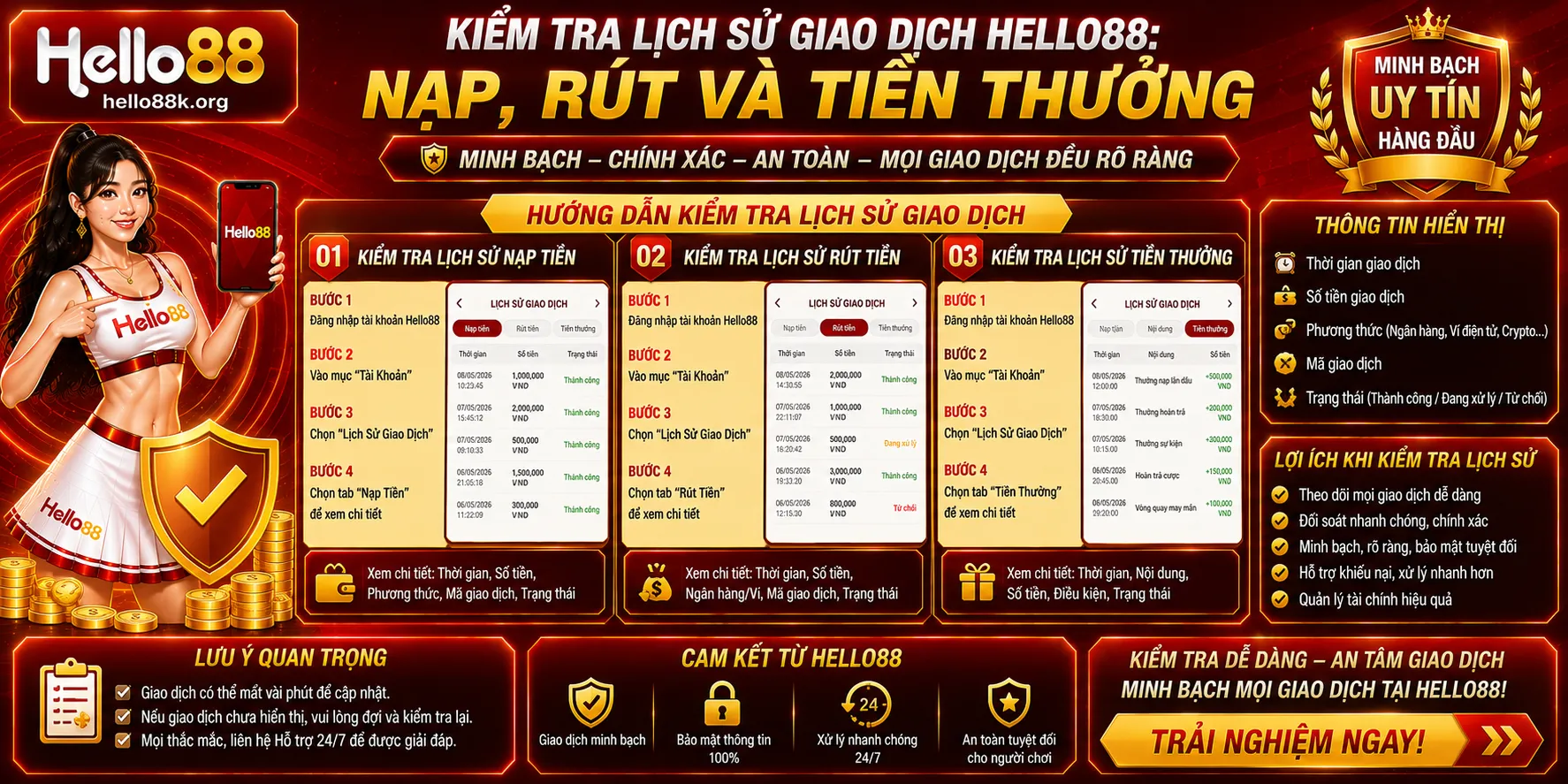 Kiểm Tra Lịch Sử Giao Dịch Hello88