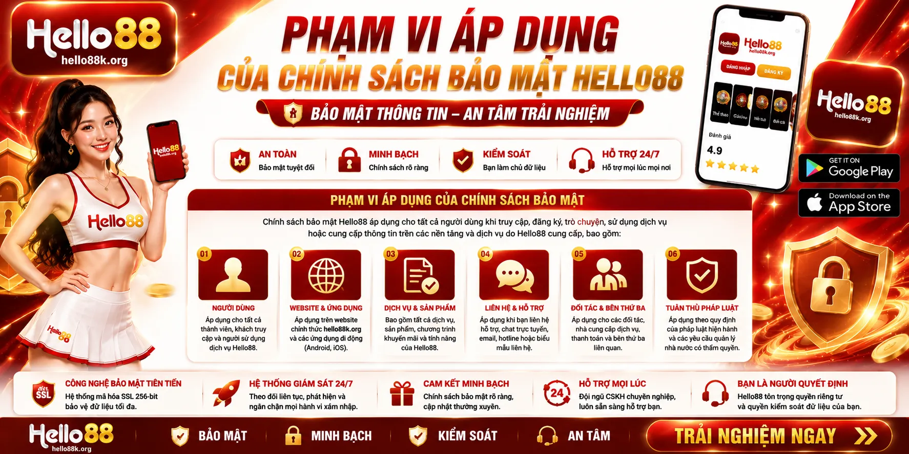 Chính Sách Bảo Mật Hello88 Và Quyền Kiểm Soát Dữ Liệu 1 Phạm vi áp dụng của chính sách bảo mật Hello88